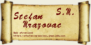 Stefan Mrazovac vizit kartica